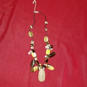 Silpada Multi Gem Necklace on Knotted  Silk Cord